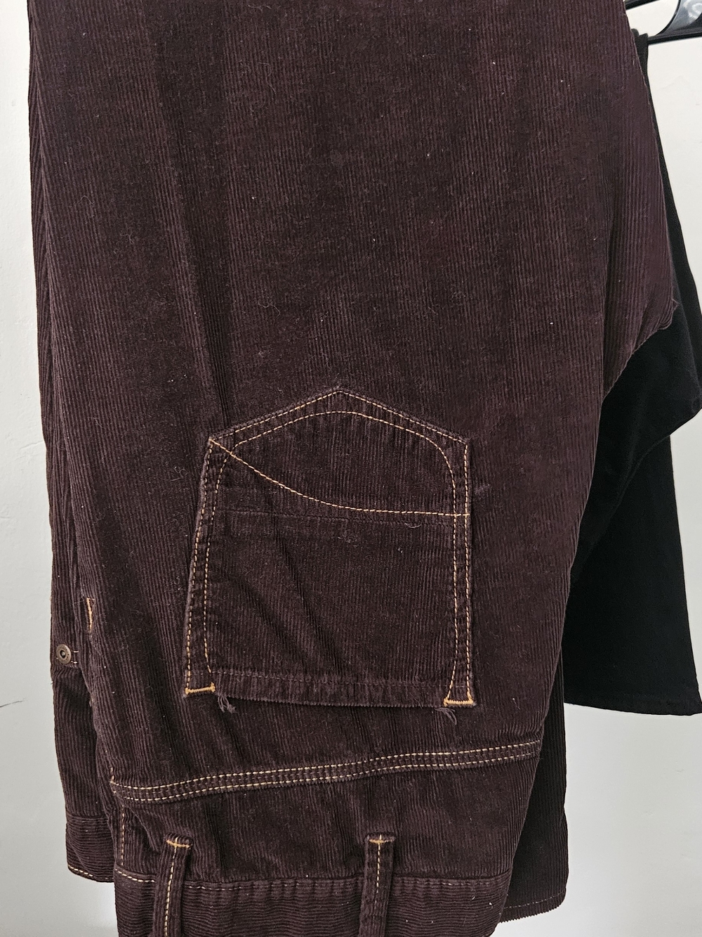 Tommy Hilfiger Deep Burgundy-brown Corduroy Pocket Pants with Contrast Stitching - Picture 6 of 8